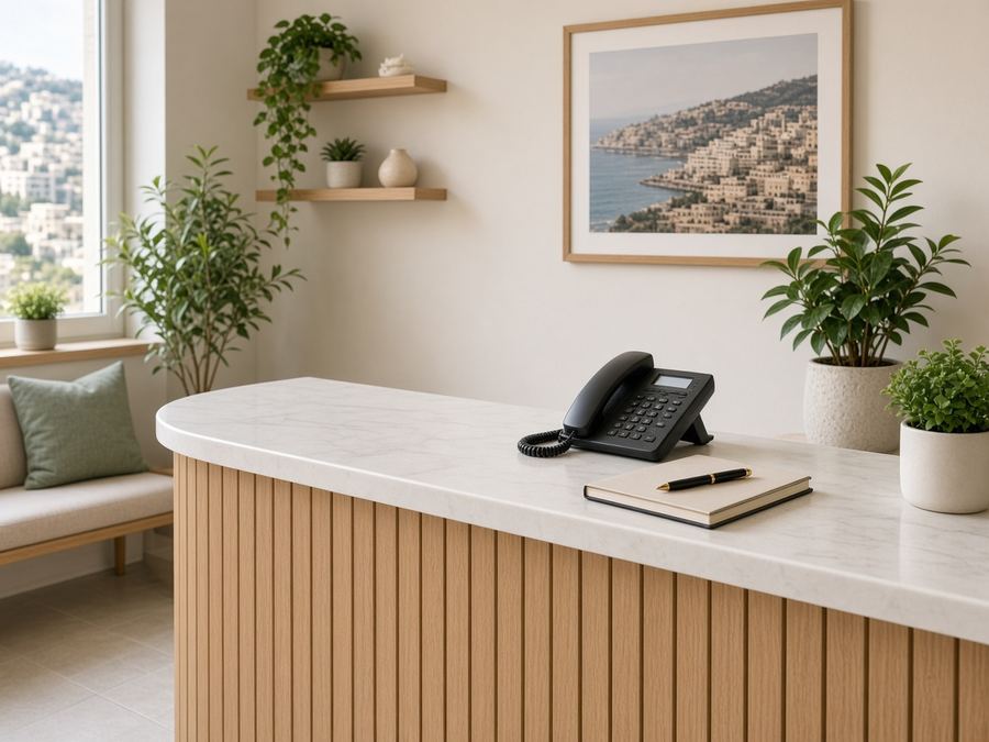Contact desk at Cleaning Plantrecid in Haifa